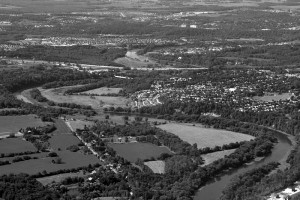 aerial shot of wellington ontario